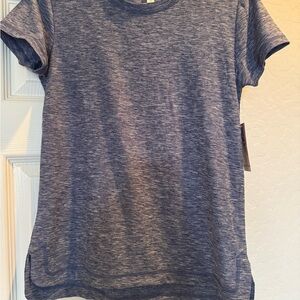 NWT Ebb & Flow Activewear T Shirt Women Small Blue Short Sleeve Gym Workout